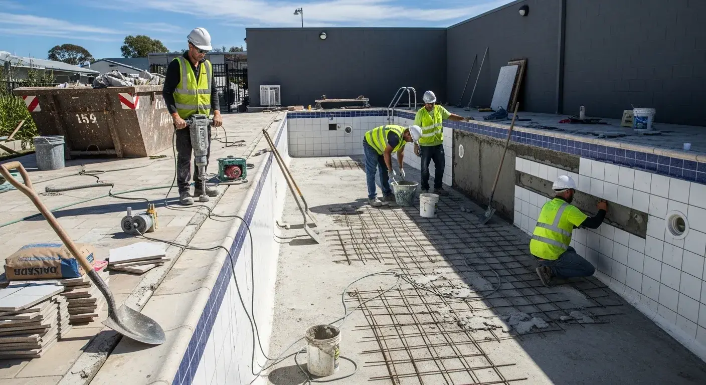  ترميم مسابح في المذنب