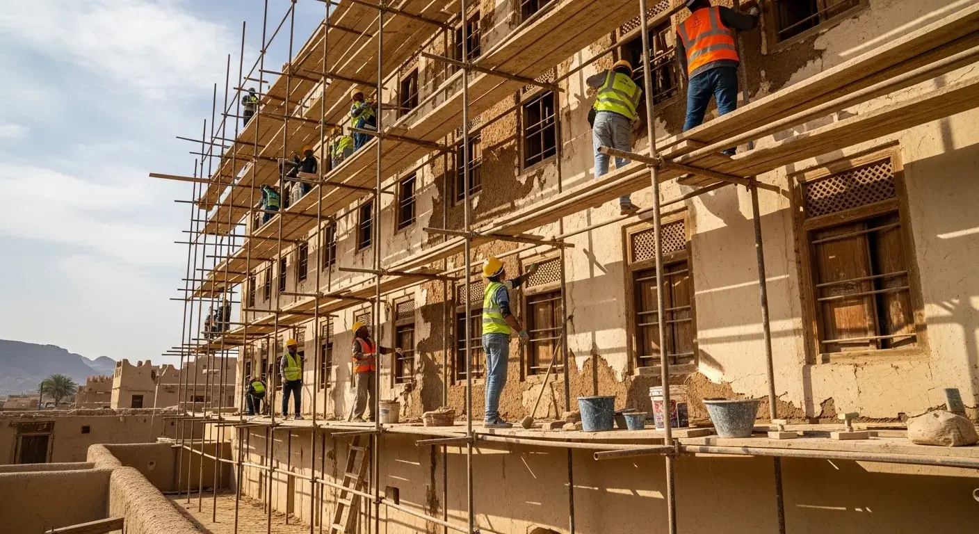 ترميم مباني في حائل