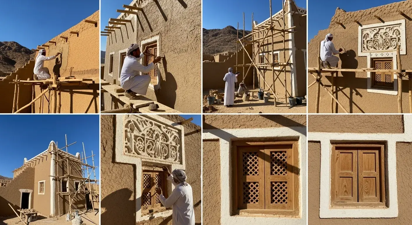 ترميم مباني في حائل